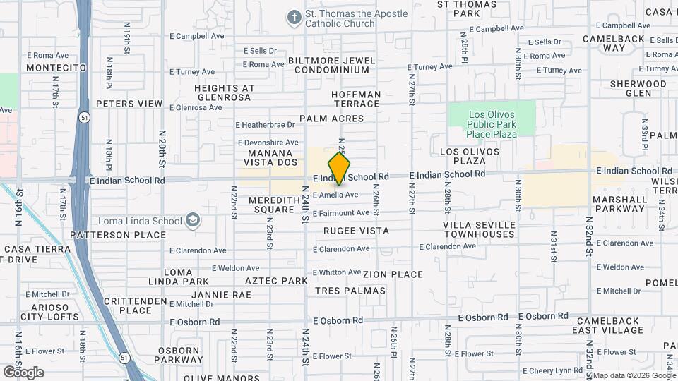 2452 E Amelia Ave Map and Location Details