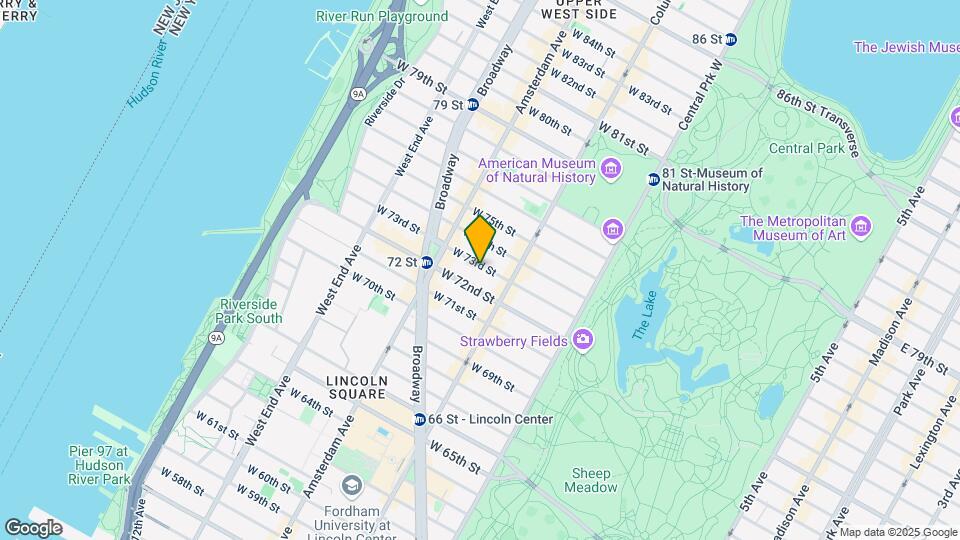 134 W 73rd St Mapa y Detalles de la Ubicación