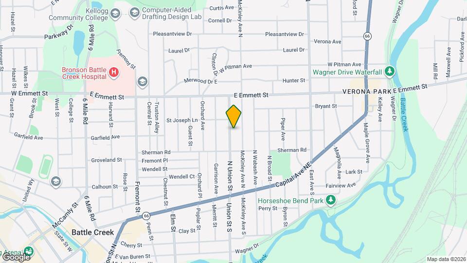 132 Union St N, Unit 1 Map and Location Details