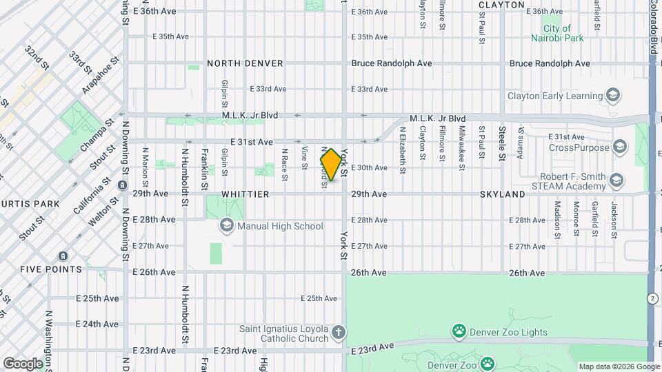 2918 N Gaylord St, Unit Main House Mapa y Detalles de la Ubicación