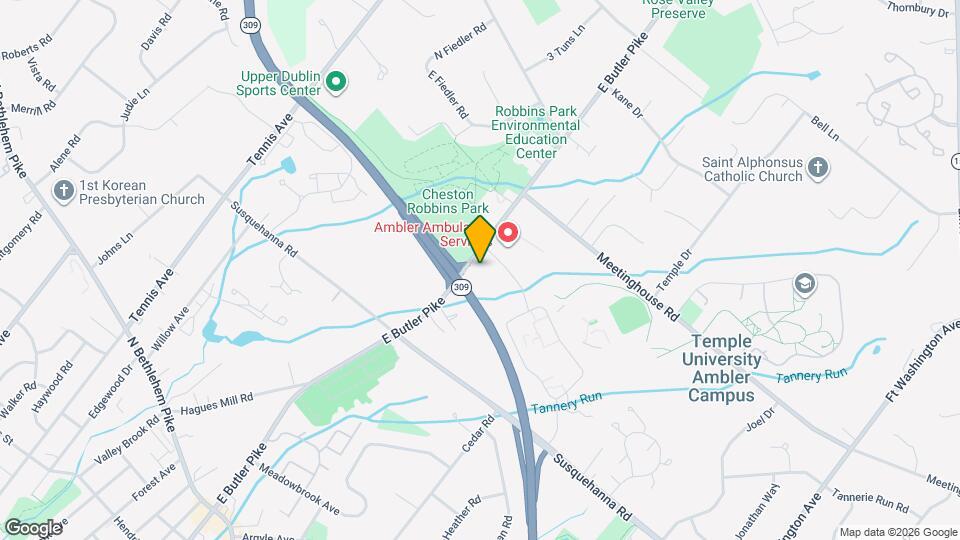 1404 E Butler Pike Map and Location Details