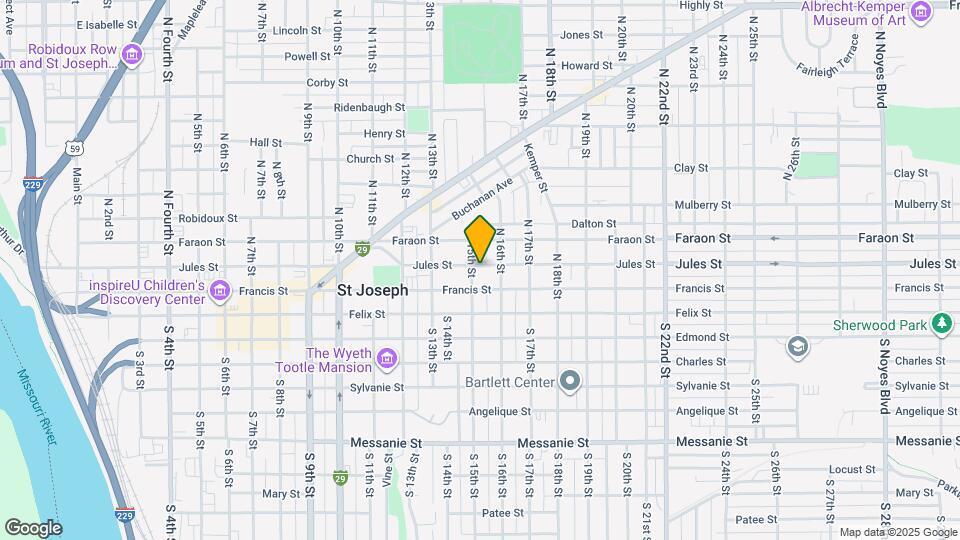 1500 Jules St Map and Location Details