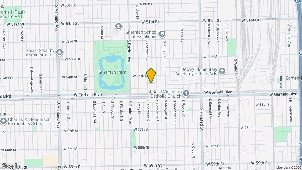 5427 S Aberdeen St, Unit 1 Map and Location Details