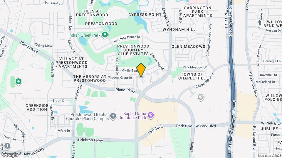 Prestonwood Hills Mapa y Detalles de la Ubicación