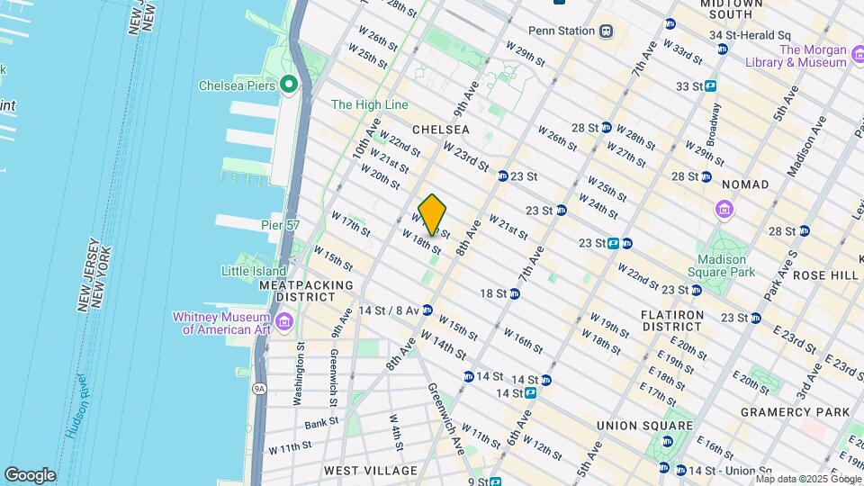 327 W 18th St Mapa y Detalles de la Ubicación