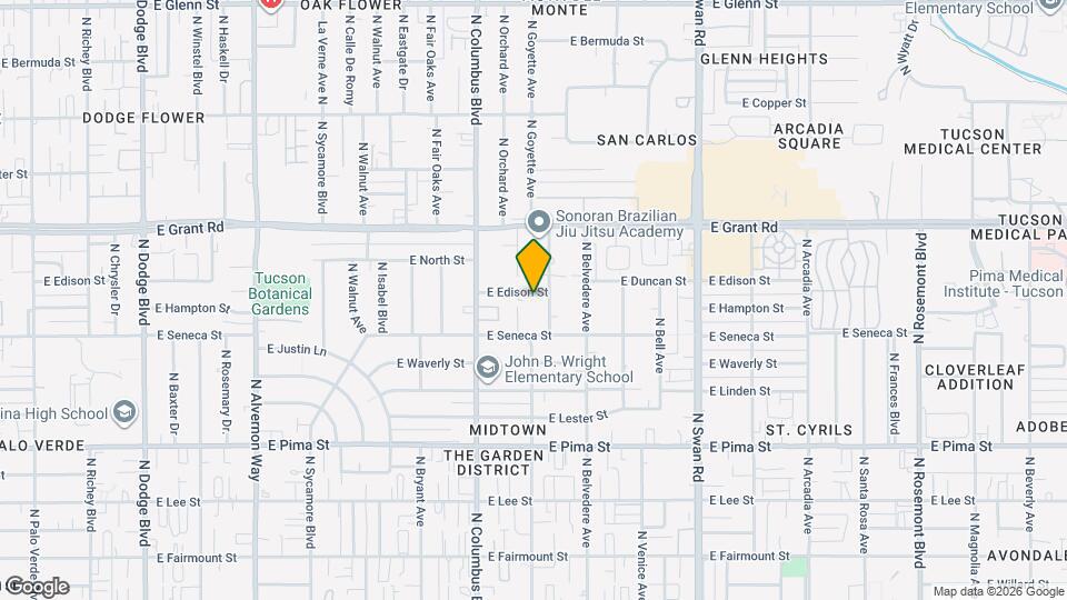 4412 E Edison St Map and Location Details