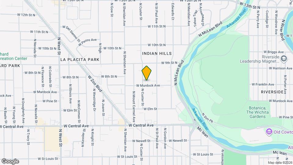 804 N Custer St Map and Location Details