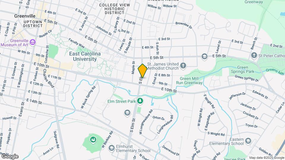 625 S Elm St Map and Location Details