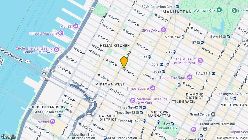 366 W 46th St, Unit 4C Mapa y Detalles de la Ubicación
