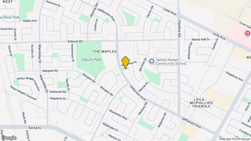 1245 Jefferson Avenue Map and Location Details