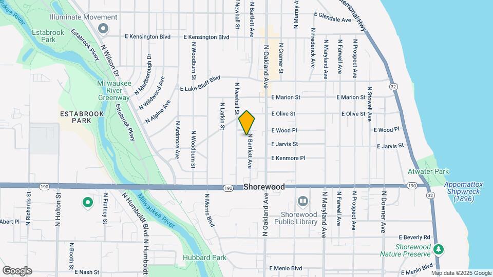 4139 N Bartlett Ave Map and Location Details