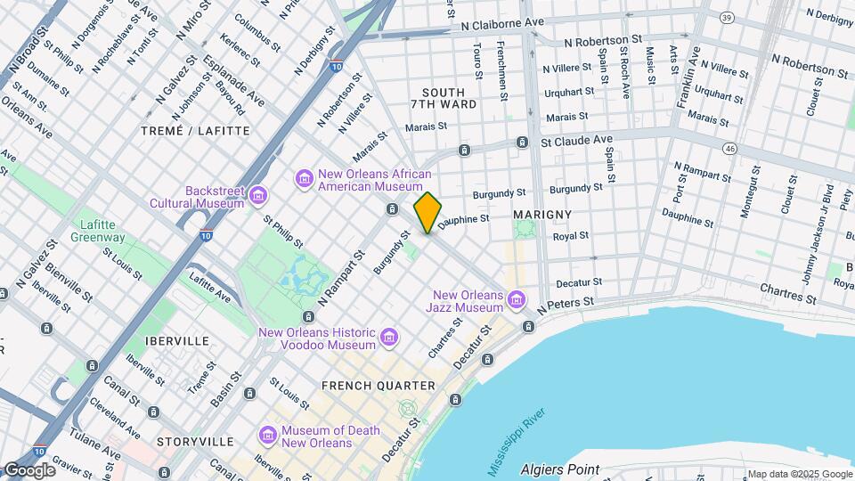 1323 Dauphine St, Unit 3 Map and Location Details