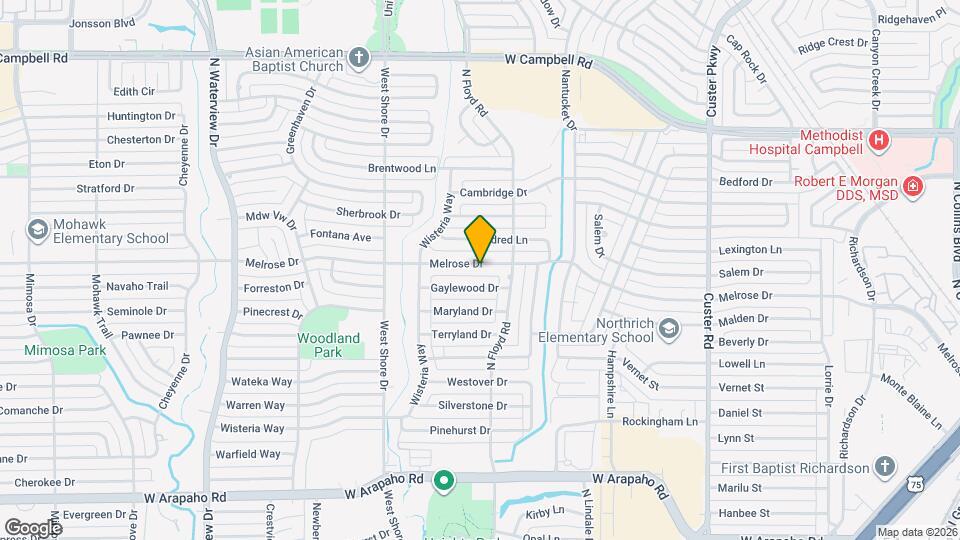711 Melrose Dr Map and Location Details