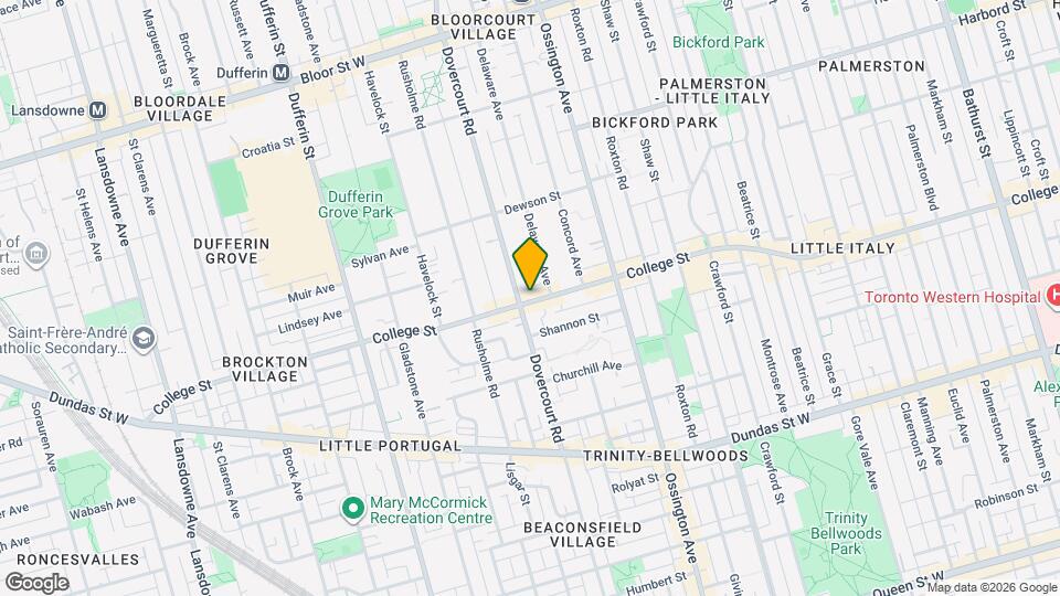 926 College St Map and Location Details