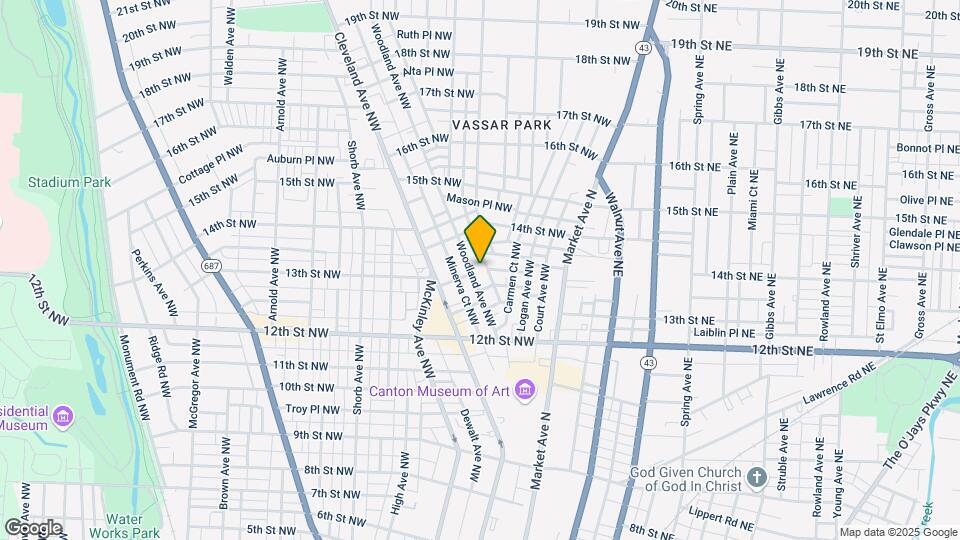 1278 Woodland Ave NW Map and Location Details