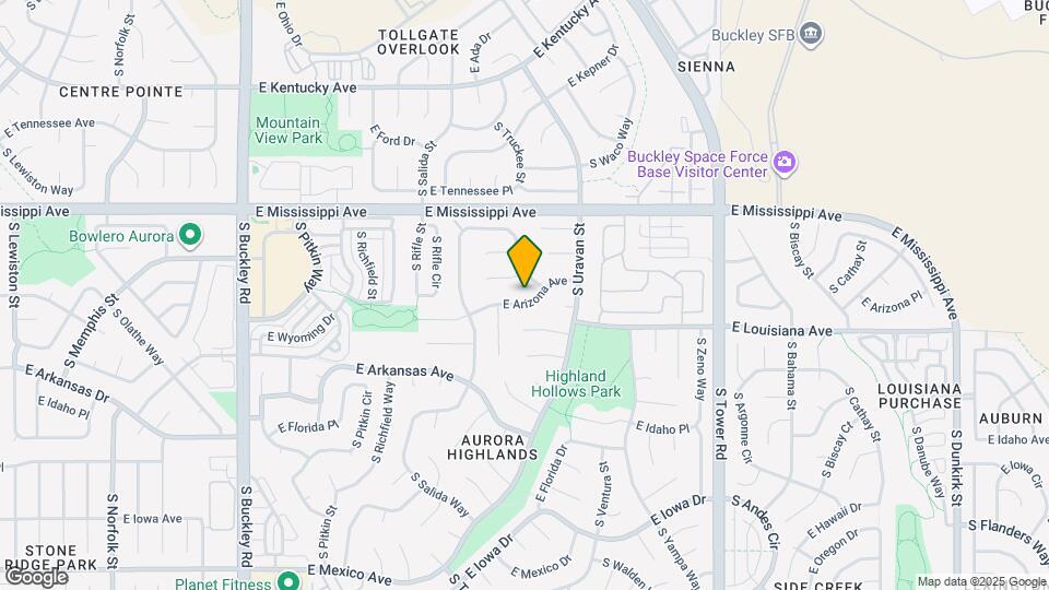 17755 E Arizona Ave Mapa y Detalles de la Ubicación