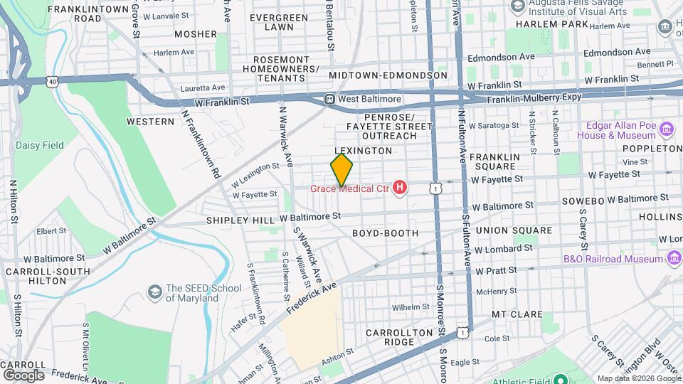 39 N Bentalou St Mapa y Detalles de la Ubicación