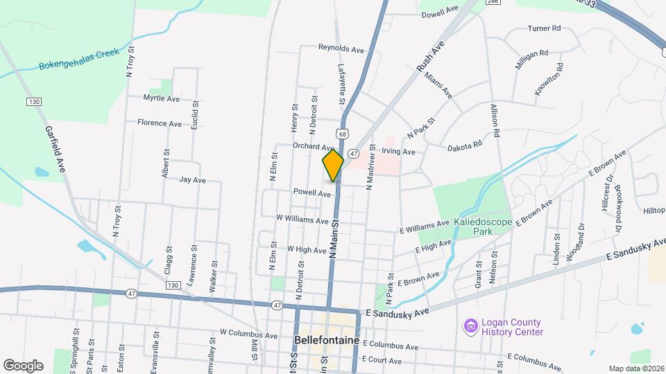 609 N Main St Map and Location Details