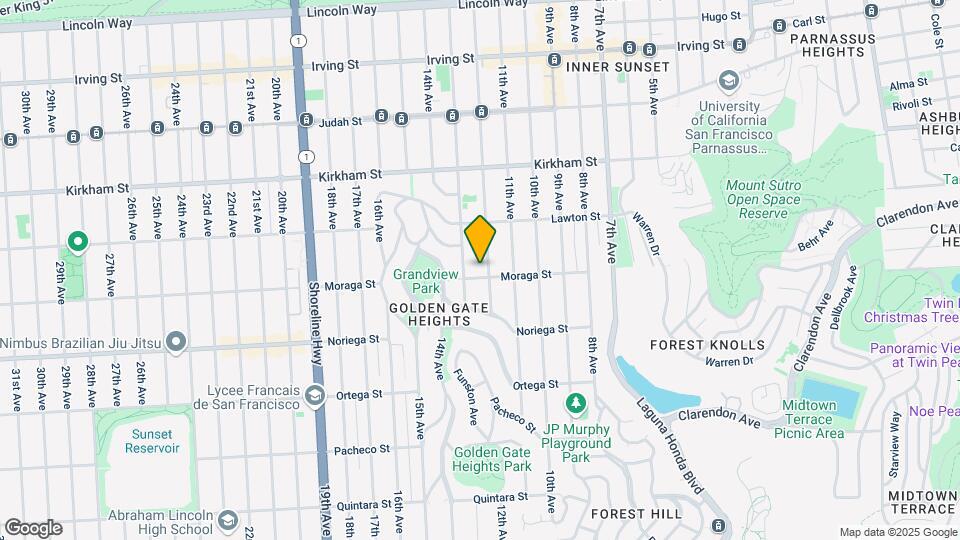 616 Moraga St Mapa y Detalles de la Ubicación