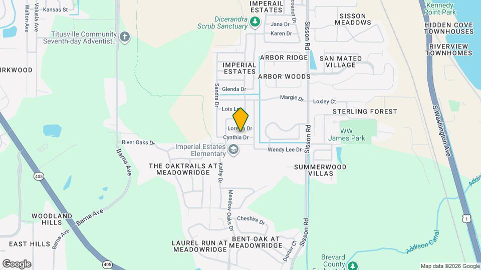 890 Cynthia Dr Mapa y Detalles de la Ubicación