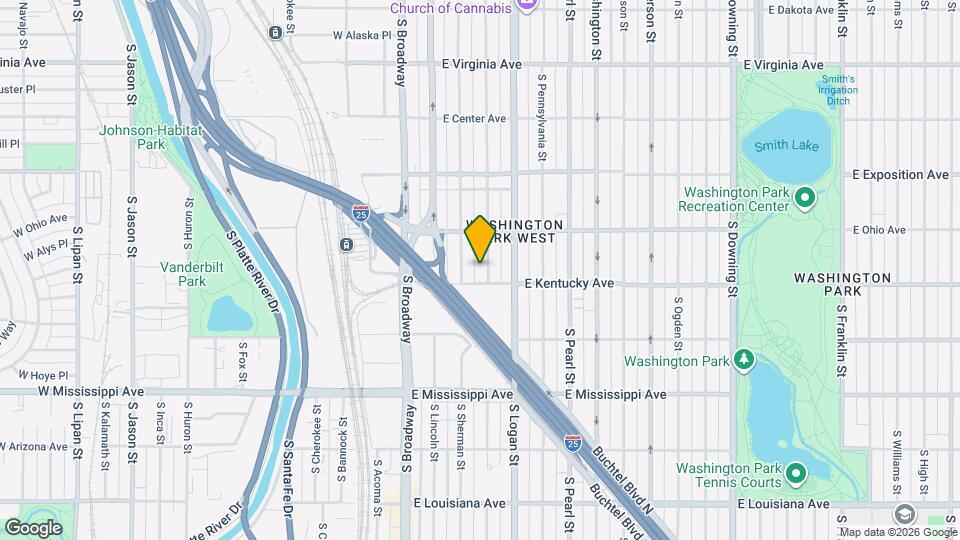 865 S Grant St Map and Location Details