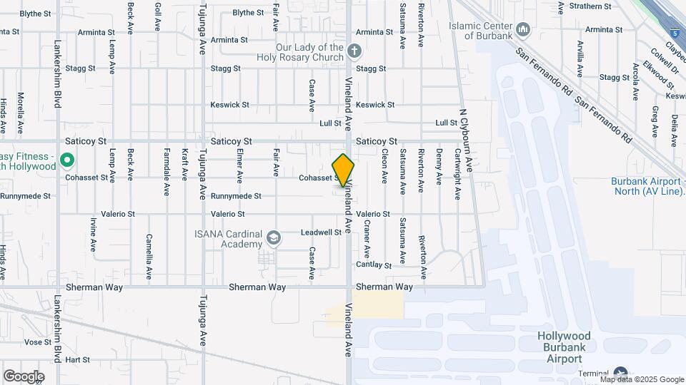 7435 Vineland Ave Mapa y Detalles de la Ubicación