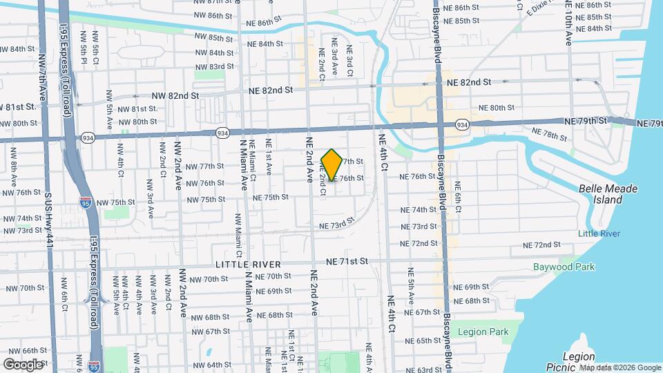 7530 NE 3rd Ave, Unit A Map and Location Details