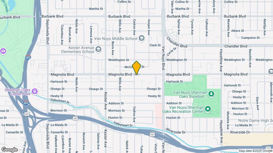 14658 Magnolia Blvd Mapa y Detalles de la Ubicación