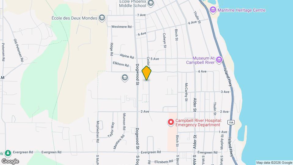 342 Cedar St Map and Location Details