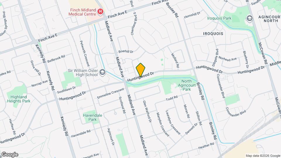 1155 Huntingwood Dr Map and Location Details