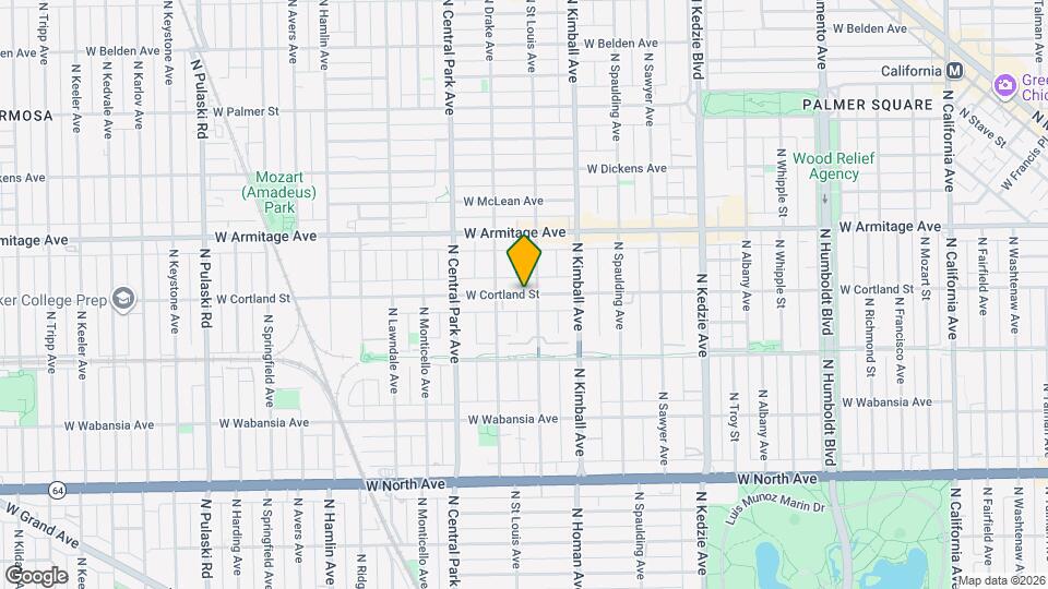 3510 W Cortland St Map and Location Details