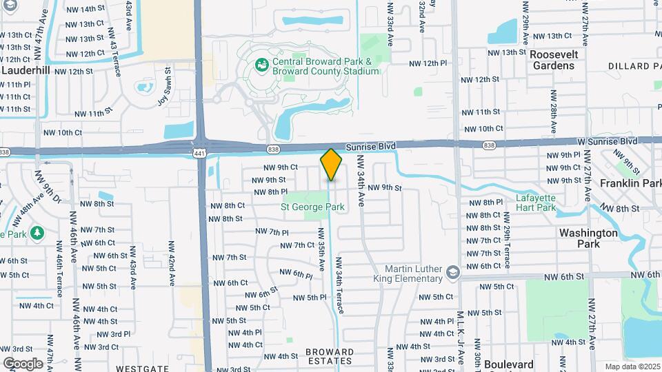 901 NW 34th Terrace-Unit -Rear Map and Location Details