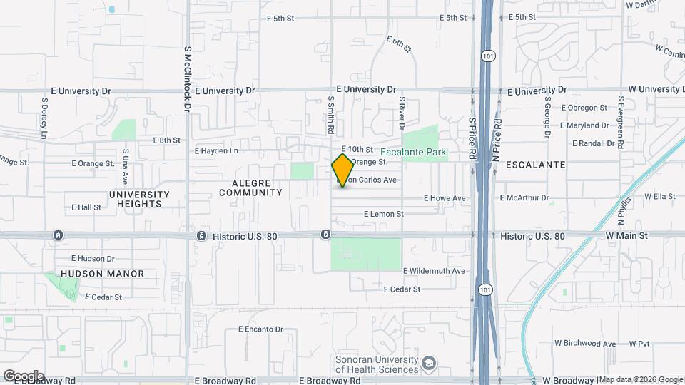 2012 E Howe Ave Map and Location Details