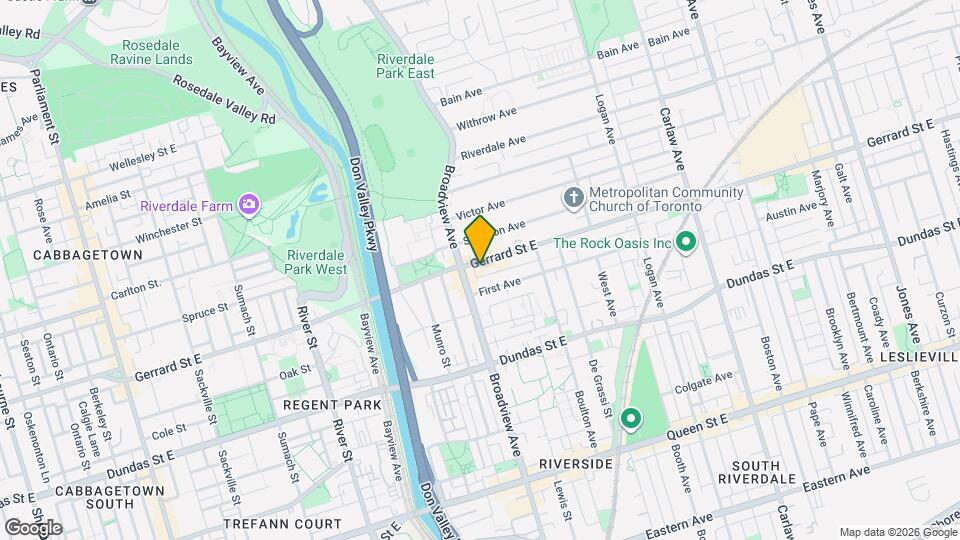 603 Gerrard St E Map and Location Details