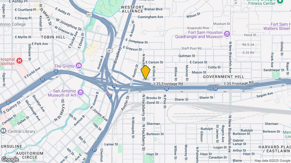 1606 N Hackberry St Map and Location Details