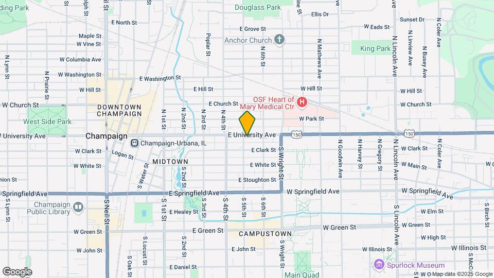 501 E University Ave Map and Location Details