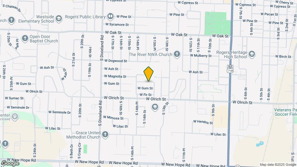 1312 W Magnolia St Map and Location Details