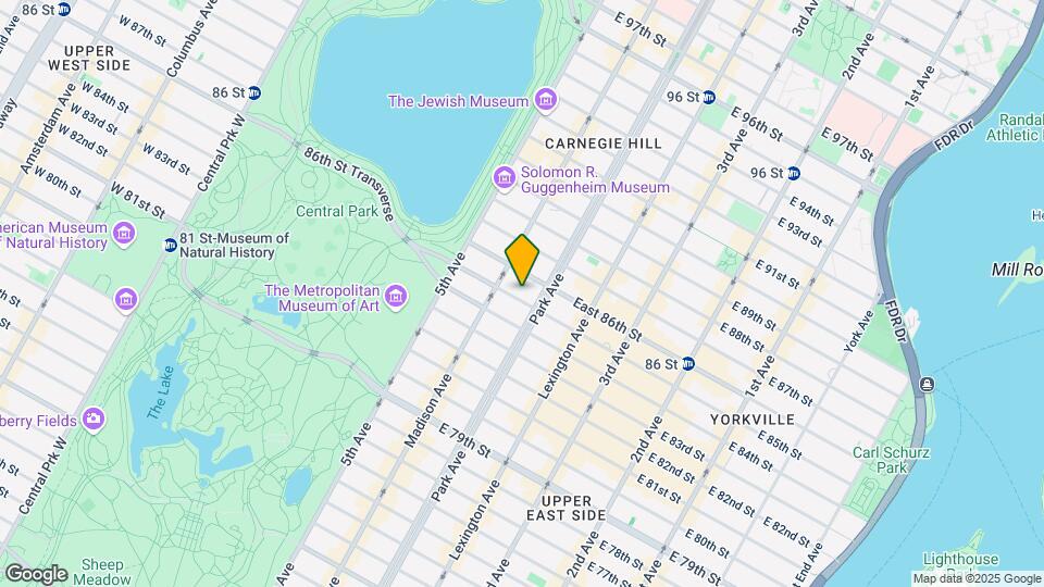 45 E 85th St Mapa y Detalles de la Ubicación