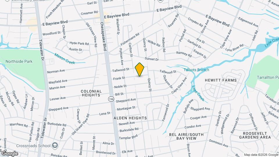 1313 Frank St Map and Location Details