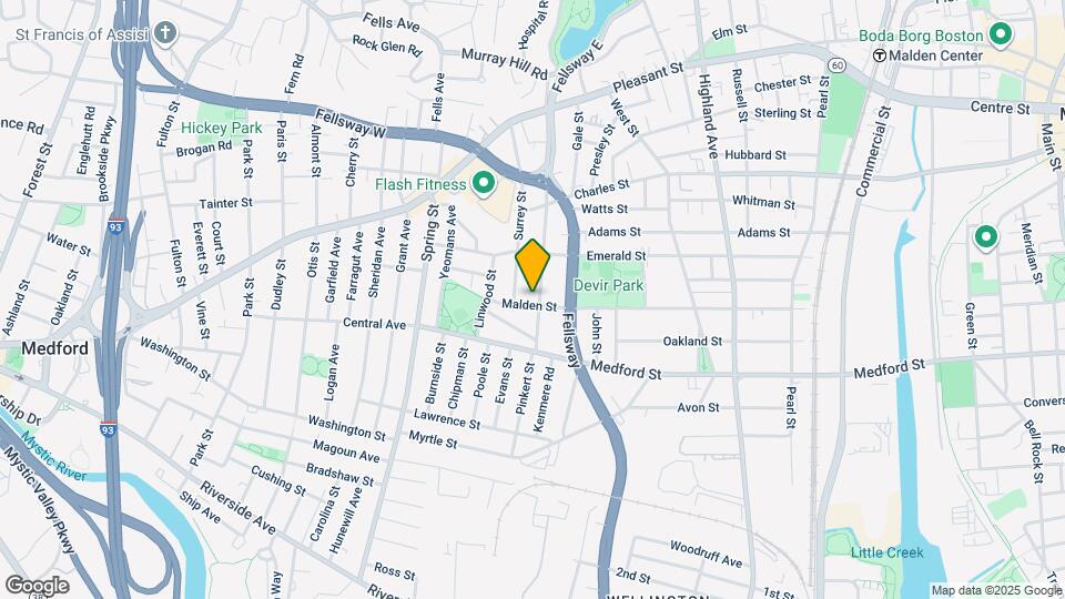 329 Malden St, Unit 1 Map and Location Details