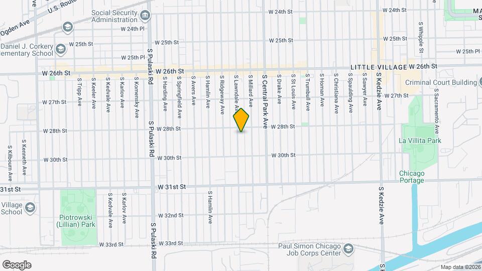2813 S Lawndale Ave Map and Location Details