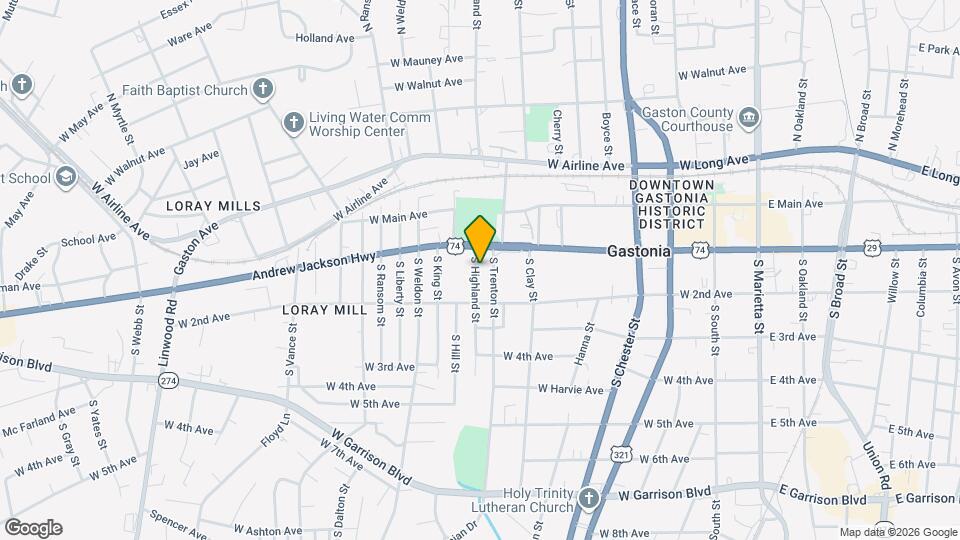 210 S Highland St Map and Location Details