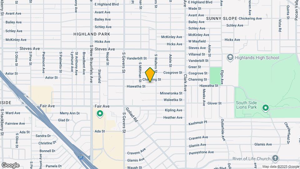 2535 Hiawatha St Map and Location Details