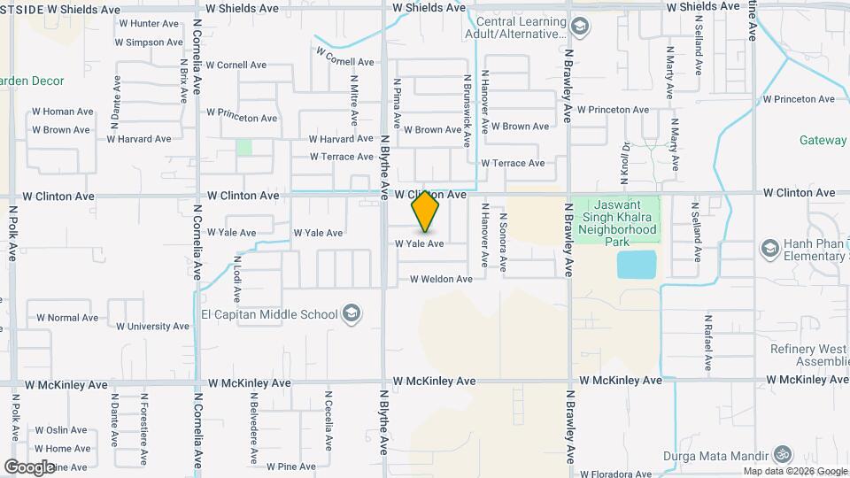 4318 W Yale Ave Map and Location Details