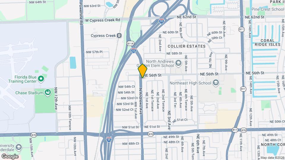 5500 N Andrews Ave Mapa y Detalles de la Ubicación