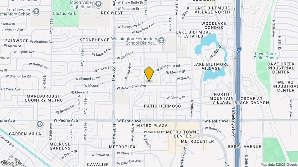 3236 W Desert Cove Ave Map and Location Details
