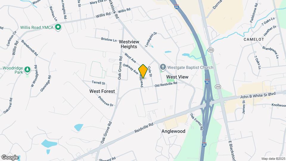 410 Peachtree Ln Map and Location Details