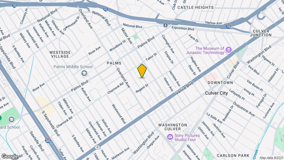 3663 Mentone Ave - near Downtown Culver City Mapa y Detalles de la Ubicación