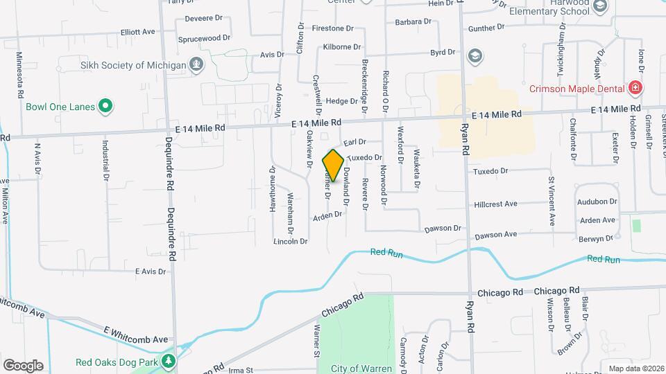 32536 Warner Dr Map and Location Details