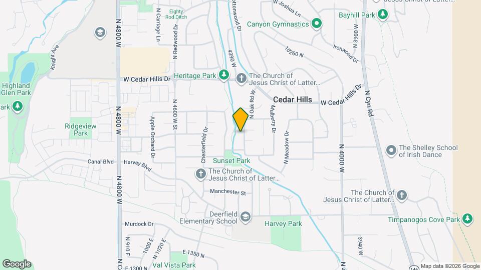 9885 N Deep Creek Dr, Unit Basement Rental - B Map and Location Details